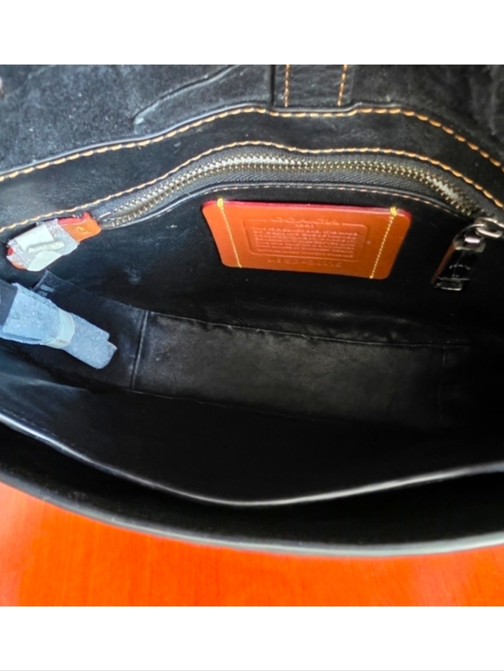 Coach 38482 1941 Saddle 23 Crossbody Patchwork Black Suede Leather Bag - Picture 13 of 16